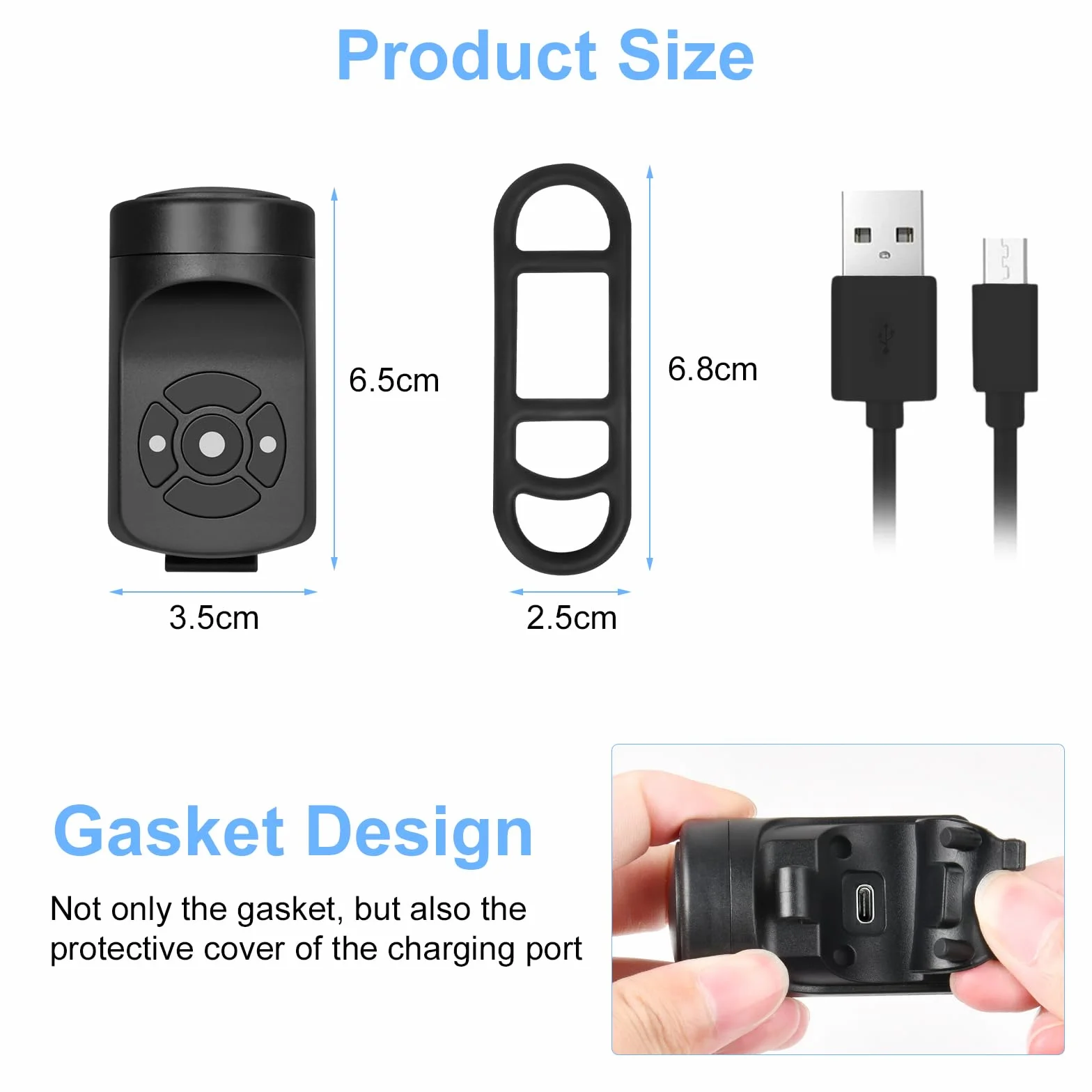 Flintronic Elektryczny dzwonek rowerowy, elektroniczny alarm klaksonowy, dzwonek rowerowy 120 dB, wodoodporny IPX4, przenośny klakson rowerowy USB do ładowania, z alarmem, 4 tryby dzwonka, czarny