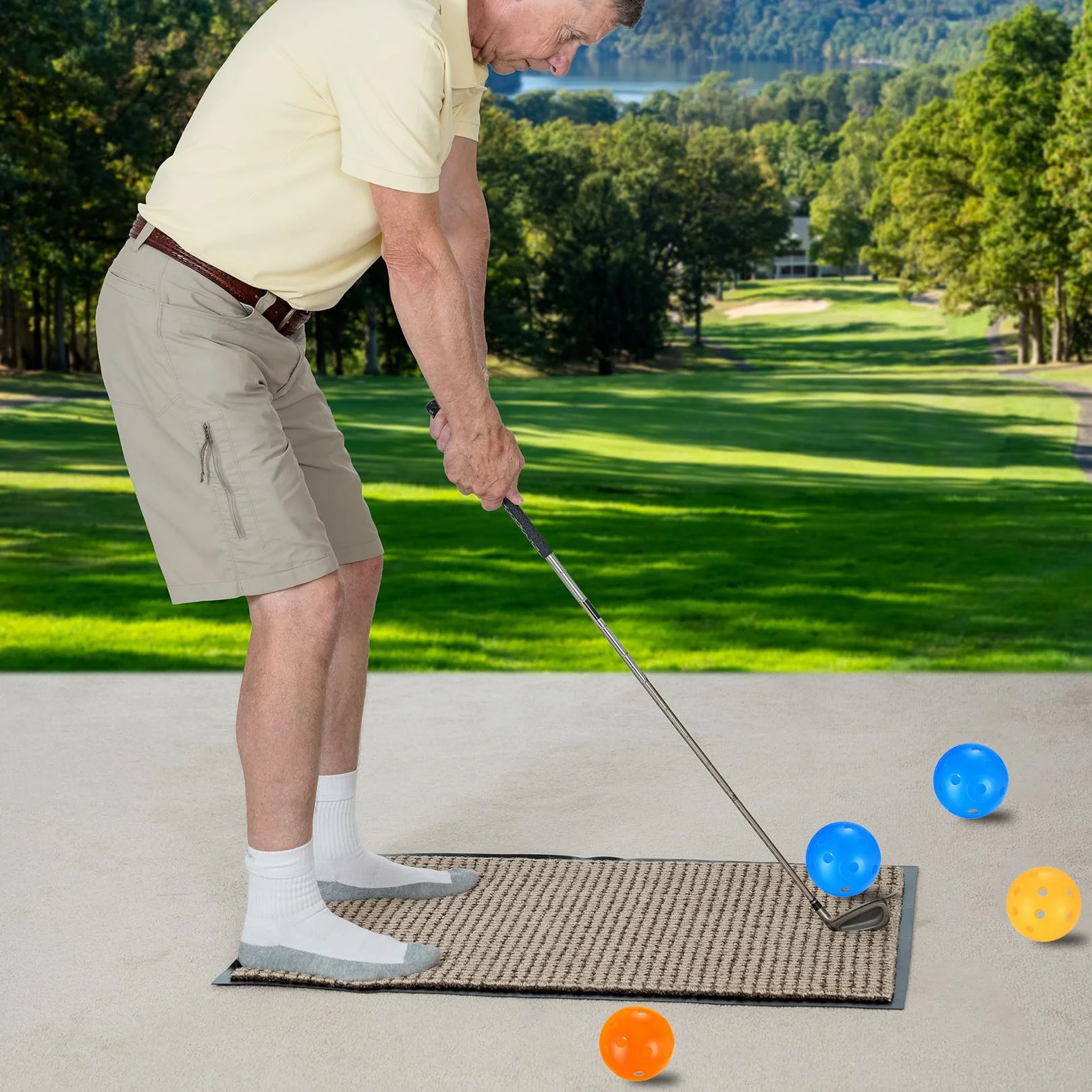 28 sztuk piłek golfowych, piłki golfowe do treningu z przepływem powietrza, plastikowe piłki golfowe 40 mm do treningu treningowego, gry w golfa na świeżym powietrzu dla dorosłych dzieci