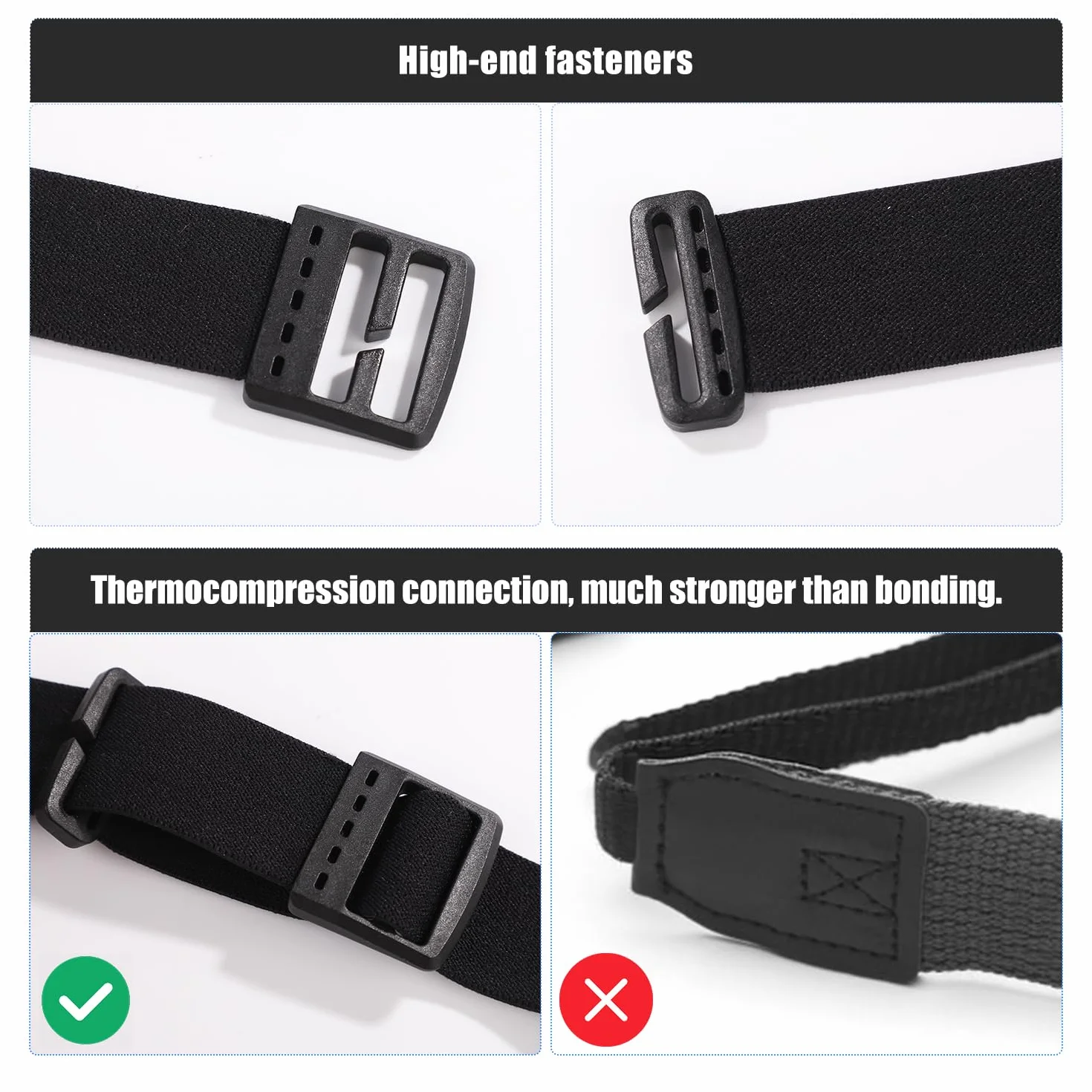 Elastyczny Pasek na Czolówke, Czarny Wymienny Pasek na Czolówke Wygodny Pasek na Czolówke Pasuje do Wiekszosci Modeli Black Diamond Petzl Princeton Tec Energizer Fenix Pelican Streamlight