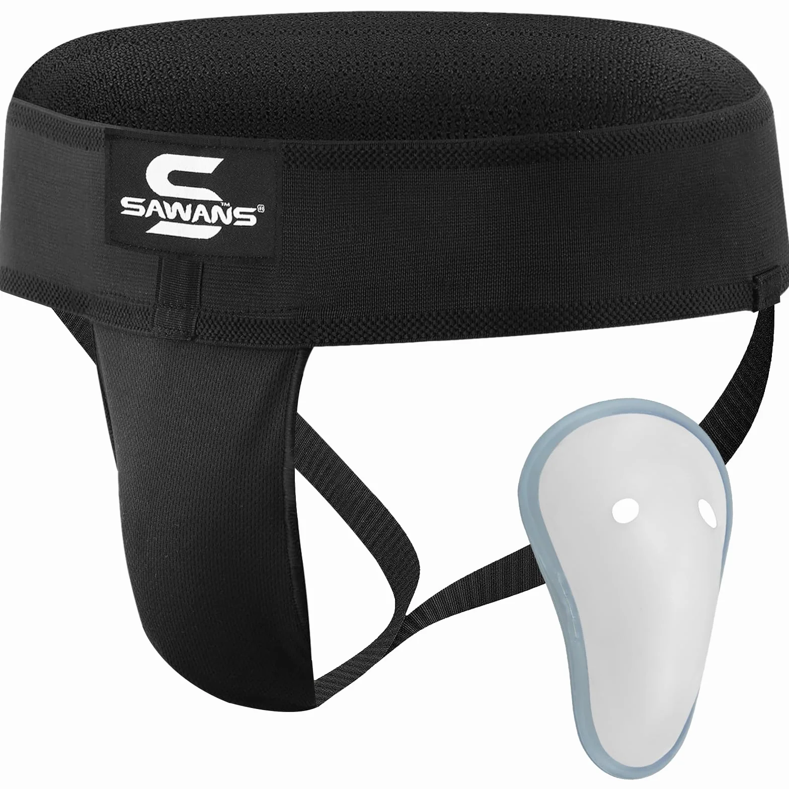 SAWANS Puchar bokserski na pachwinę kickboxing MMA ochraniacz brzucha męski pochłaniający pot wentylowana regulowana bielizna taekwondo sparing ochraniacz pachwiny jockstrap Jiu Jitsu ochrona BJJ
