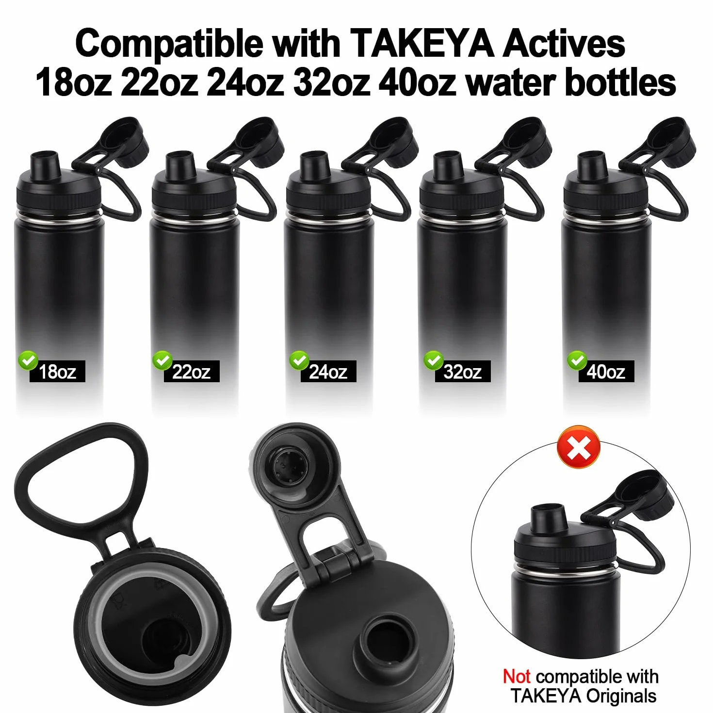 4szt Uszczelki Zamienne do TAKEYA Actives, Silikonowe Uszczelki Pierscieniowe Pierscien Uszczelniajacy Butelki na Wode Kompatybilne z TAKEYA Actives Wszystkie Uncje (Nie do TAKEYA Originals)