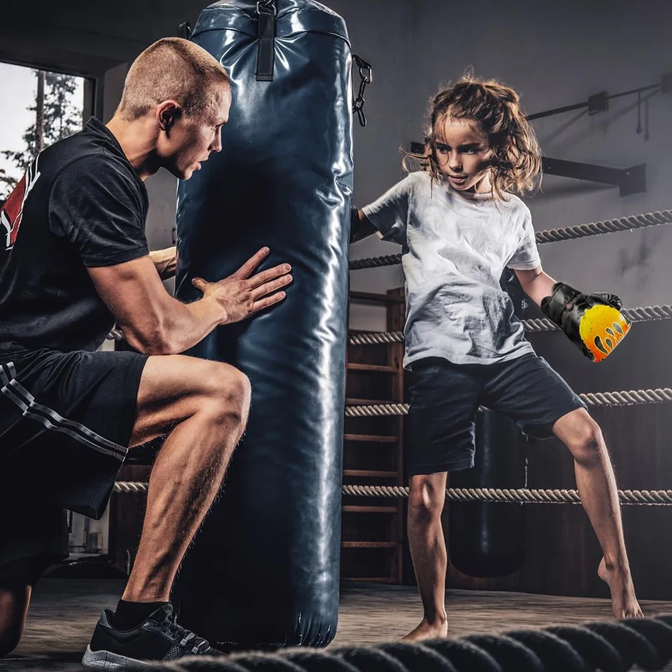 Flintronic Rękawice Bokserskie dla Dzieci, do Muay Thai, MMA, Sportów Walki, Kickboxingu, Sparingów (3-10 Lat)