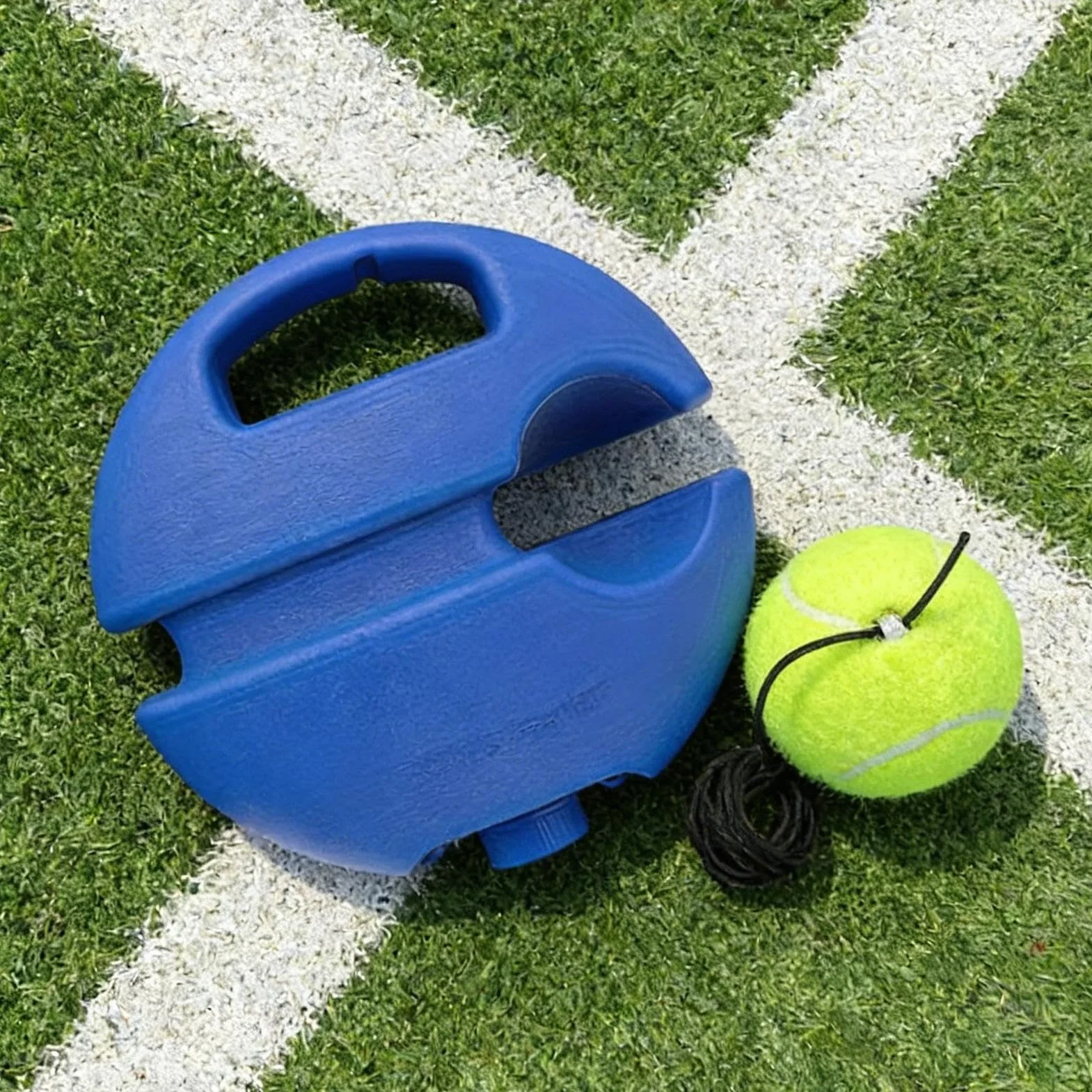 Tennis Trainer Solo Bounce Device - Portable Tennis Training Tool | Rebound Ball Trainer for Beginners Adults Home Gym Backyard Indoor Outdoor Court Practice with Reliable Elastic Cord Design