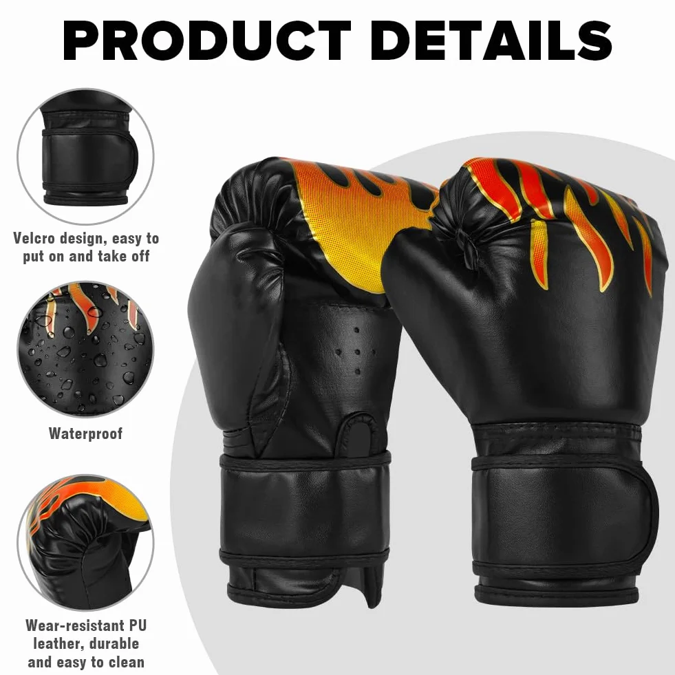 Flintronic Rękawice Bokserskie dla Dzieci, do Muay Thai, MMA, Sportów Walki, Kickboxingu, Sparingów (3-10 Lat)