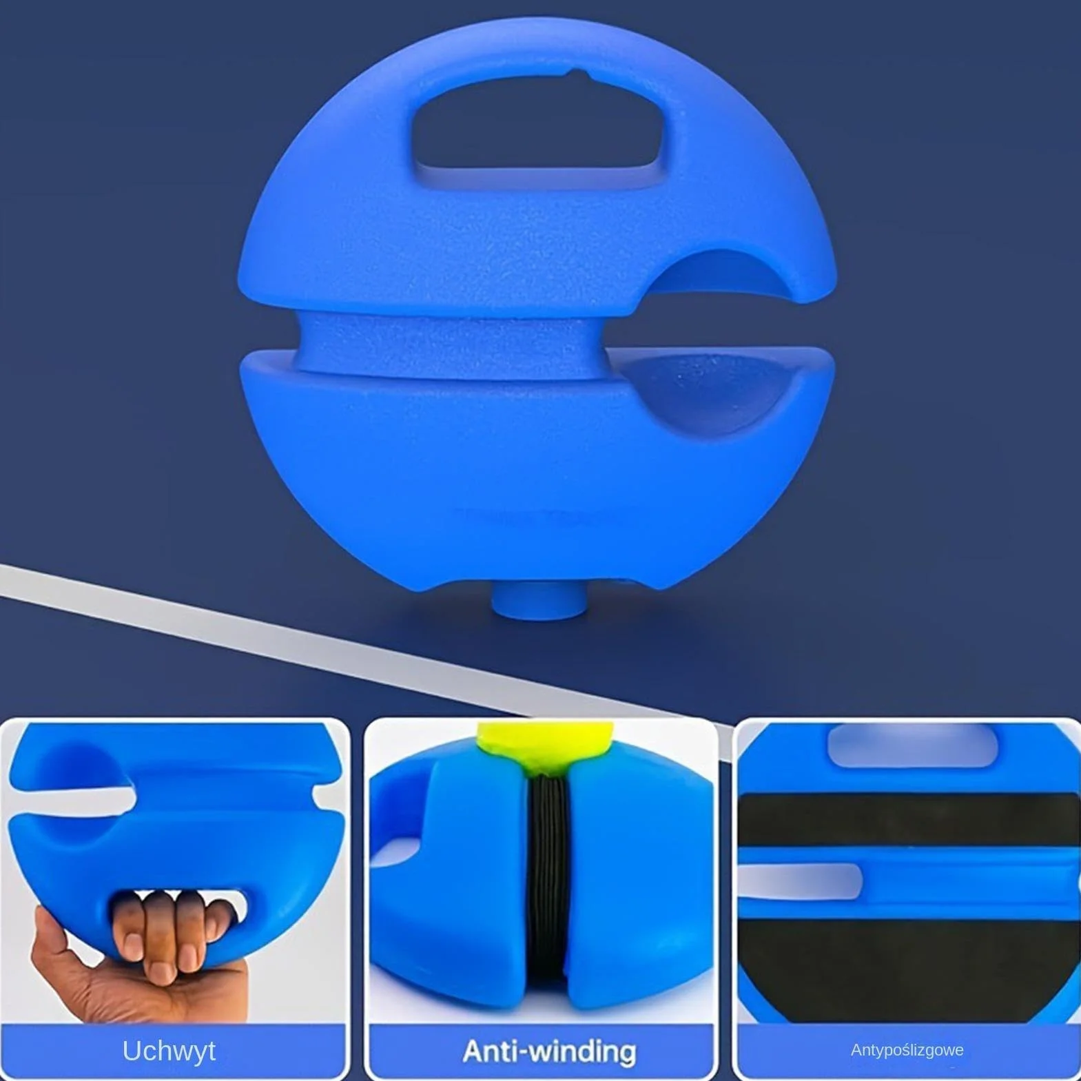 Tennis Trainer Solo Bounce Device - Portable Tennis Training Tool | Rebound Ball Trainer for Beginners Adults Home Gym Backyard Indoor Outdoor Court Practice with Reliable Elastic Cord Design