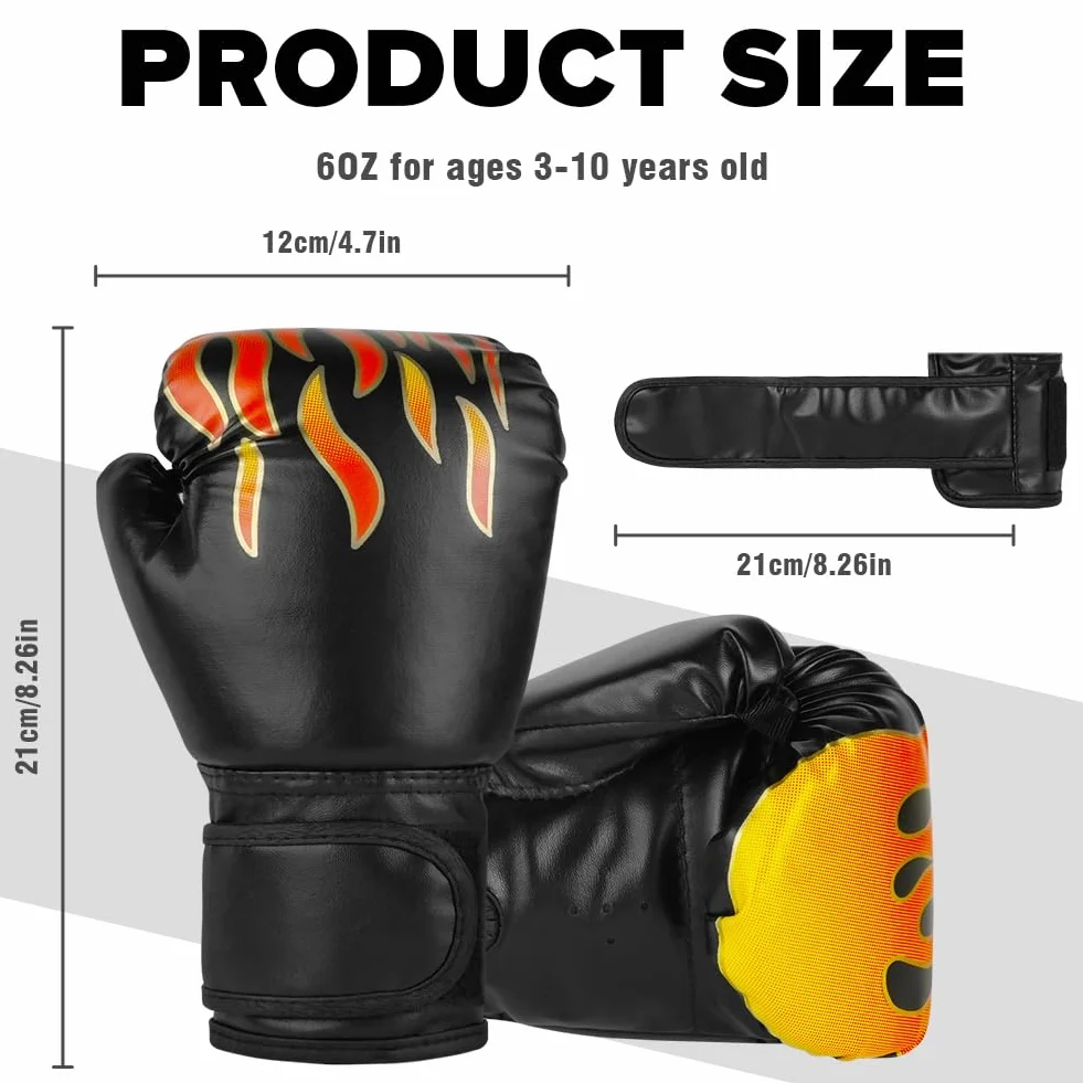 Flintronic Rękawice Bokserskie dla Dzieci, do Muay Thai, MMA, Sportów Walki, Kickboxingu, Sparingów (3-10 Lat)