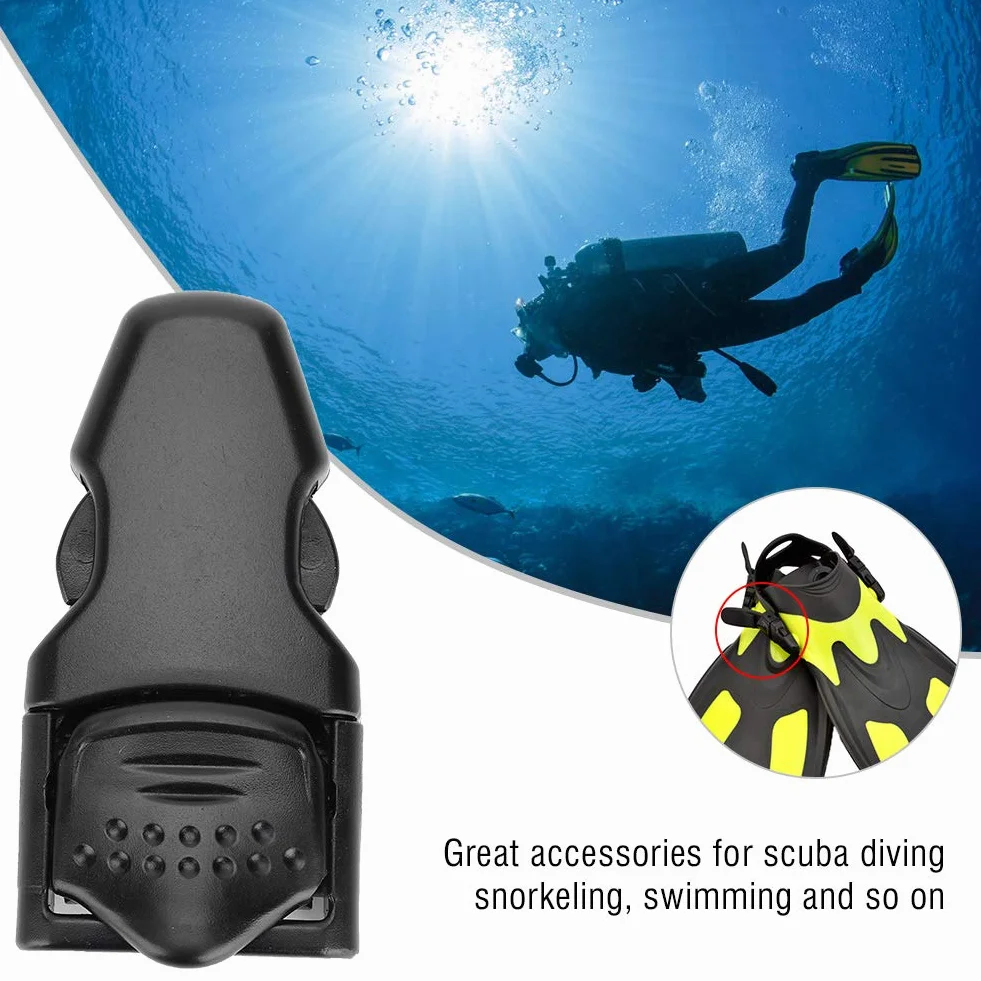 Klamry do Paska do Płetwy Nurkowej, Wymiana Klamer z Mechanizmem Szybkiego Uwalniania, do Nurkowania, Pływania i Snorkelingu