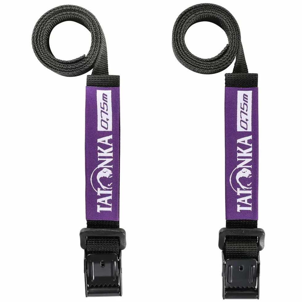 Tatonka Pasek do pakowania Easy Strap 18 mm / 0,75 m (2 sztuki) – dwa pasy mocujące z metalową klamrą – szerokość 1,8 cm i długość 75 cm – do regulacji objętości lub mocowania wyposażenia