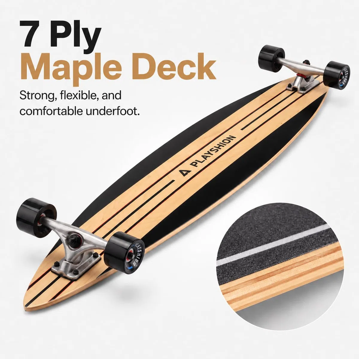 Playshion Longboard Drop-Through Freestyle, łożyska ABEC 11, 39"