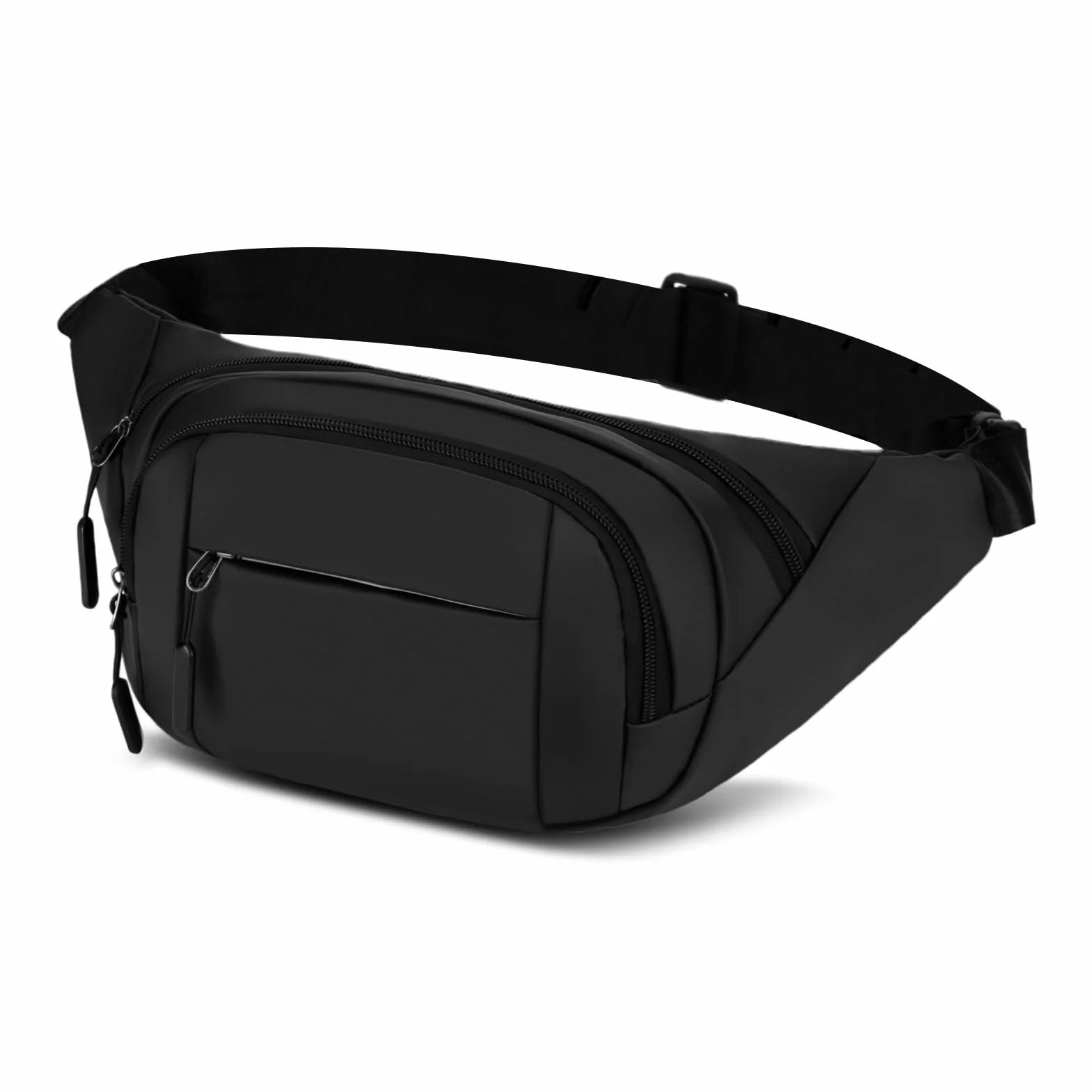 Flintronic saszetka na pas męska damska, z 4 kieszeniami z zamkami, 80 cm/128 cm regulowany w pas, wodoszczelna saszetka na brzuch do podróży, wędrówek, treningu psów, outdooru