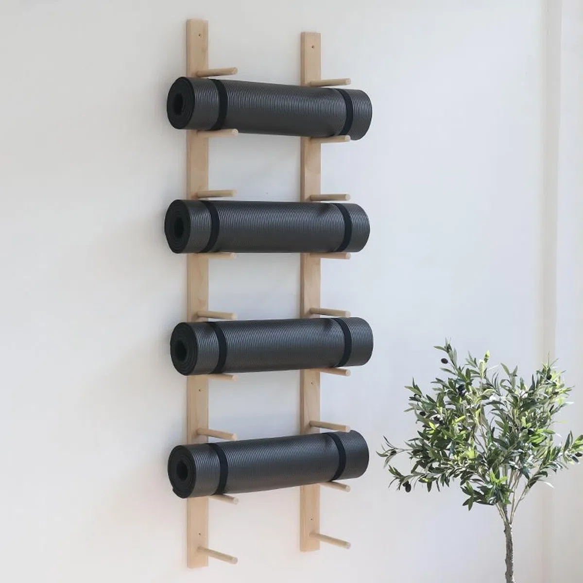 Yoga Training Room Yoga Mat Holder Wall Mount, Organizer ścienny na wałek z pianki, wałek z pianki do organizacji siłowni