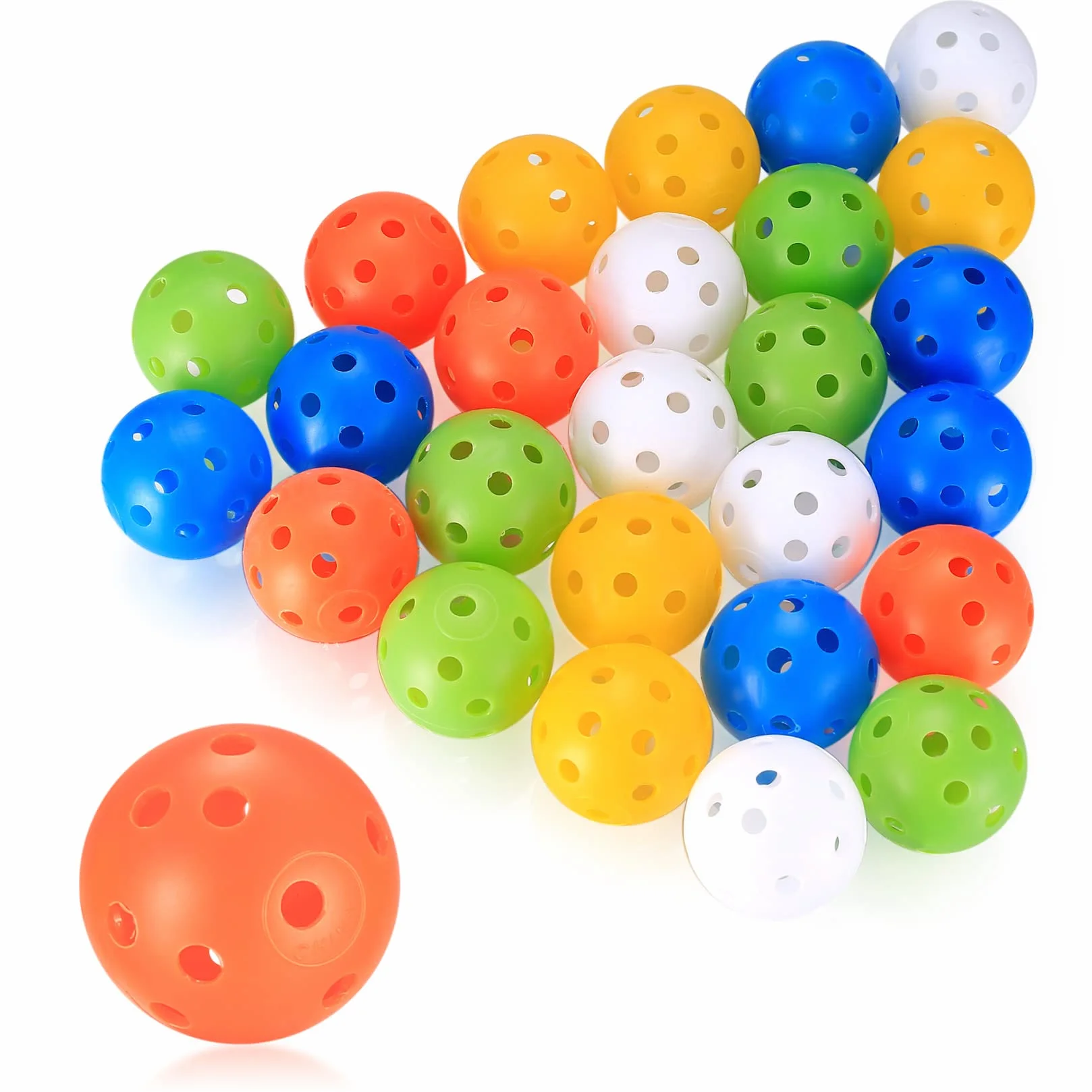 28 sztuk piłek golfowych, piłki golfowe do treningu z przepływem powietrza, plastikowe piłki golfowe 40 mm do treningu treningowego, gry w golfa na świeżym powietrzu dla dorosłych dzieci