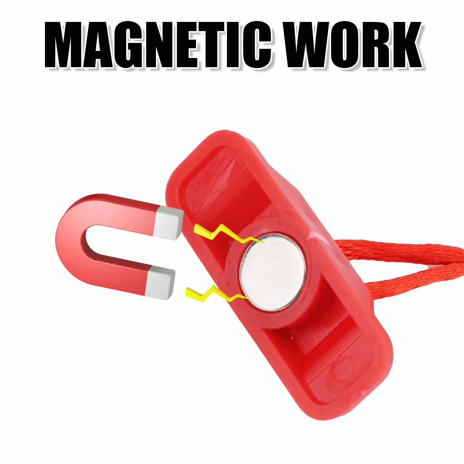 Klucz Bezpieczeństwa Magnetycznego Bieżni, Magnetyczny Wyłącznik Bezpieczeństwa Uniwersalny Magnes Awaryjnego Zatrzymania Bieżni do Większości Bieżni Akcesoriów Zamiennych (Prostokąt)