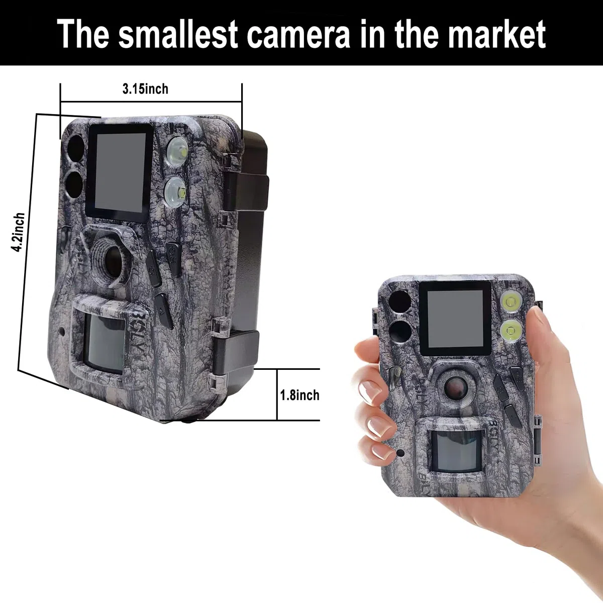 Bolyguard Kamera myśliwska 37MP HD 4K kamera na podczerwień z noktowizorem zewnętrznym czujnikiem ruchu polowanie kamera nadzorująca IP65 wodoodporna