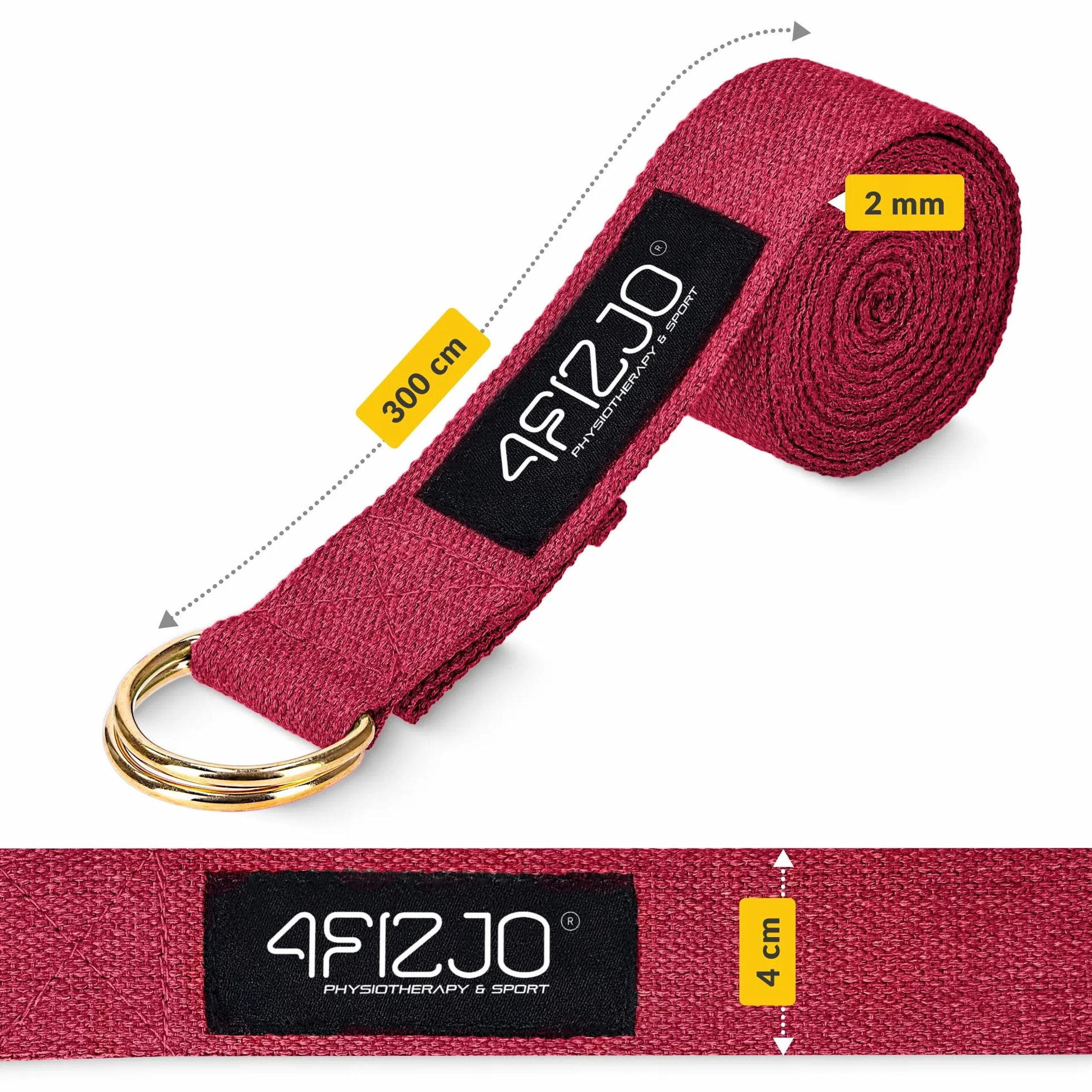 PASEK DO JOGI DŁUGA TAŚMA DO ROZCIĄGANIA ĆWICZEŃ TRENINGU YOGA BELT 3 m