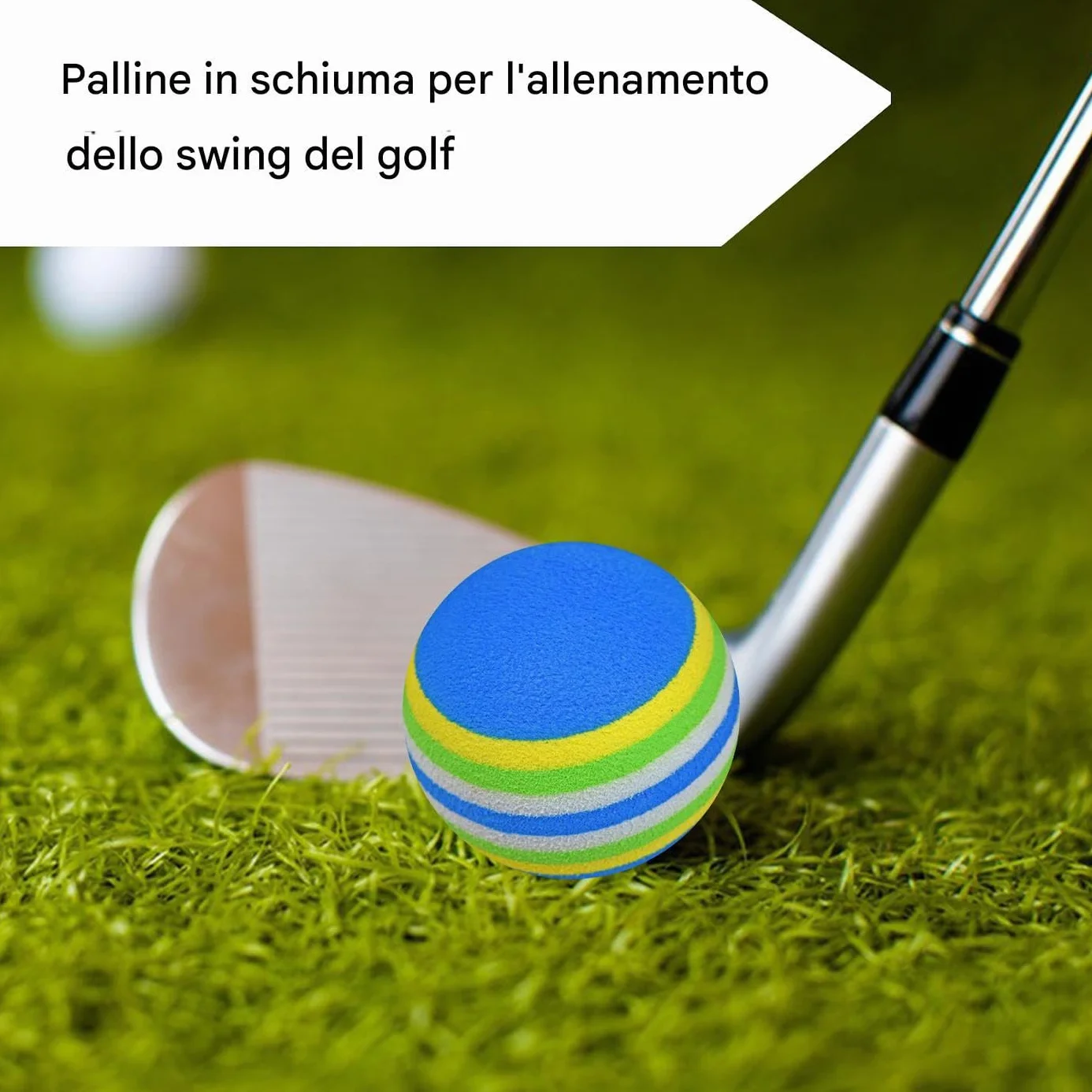 Piłka golfowa sponge, piłka golfowa z pianki EVA, 10 x elastyczna kulka | Pomoc treningowa, gry rodzinne, sprzęt sportowy do jazdy na podwórku