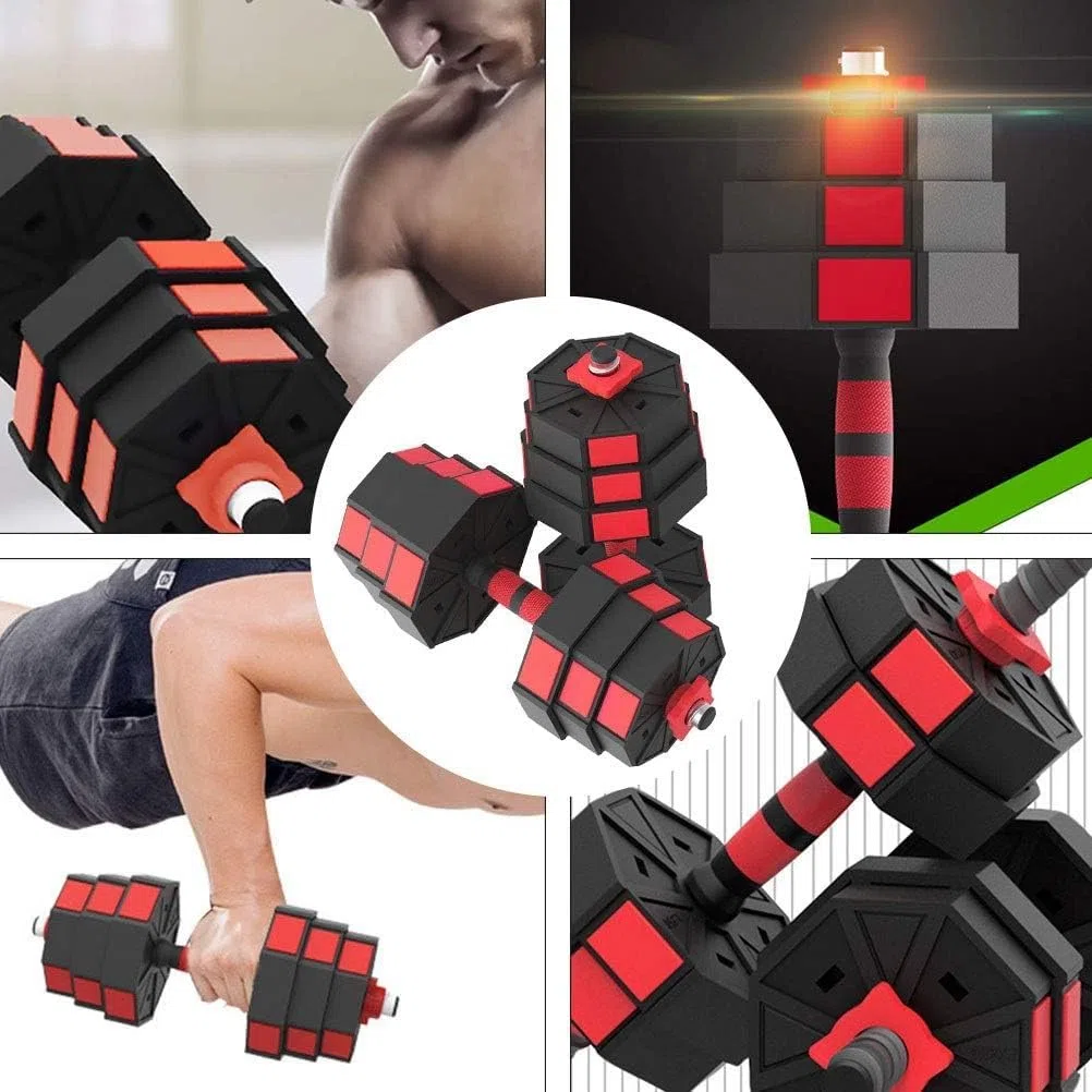 Regulowane hantle Zestaw hantli ciężarków 2 szt. Odłączane hantle Modne, trwałe akcesoria do ćwiczeń Trener mięśni ramion Hantle fitness(10kg(5kg*2))