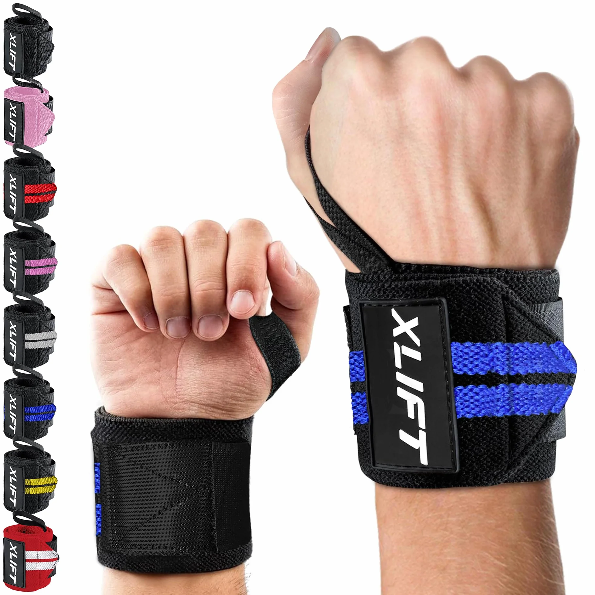 XLIFT 2 opaski gimnastyczne - Crossfit Nadgarstki - Akcesoria Gym - Nadgarstek do podnoszenia ciężarów - Wrist Wraps - Sportowe opaski na rękę dla mężczyzn i kobiet