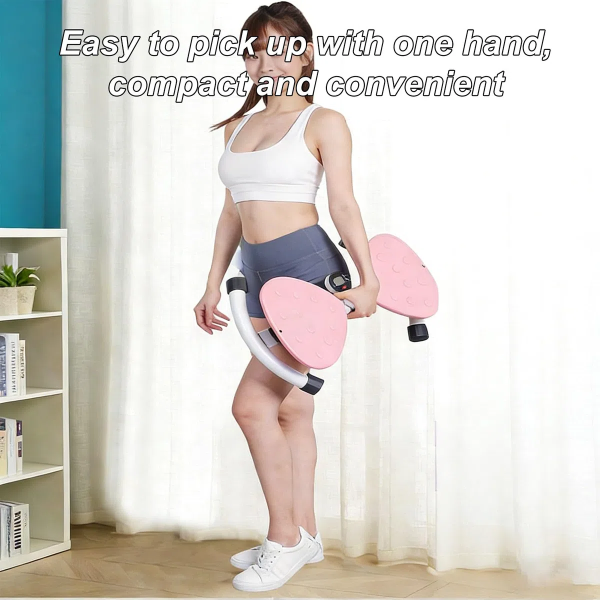 Narzędzie fitness Core Twister do treningu talii i brzucha – posiada linkę do ciągnięcia i antypoślizgową konstrukcję zapewniającą stabilną wytrzymałość nośną