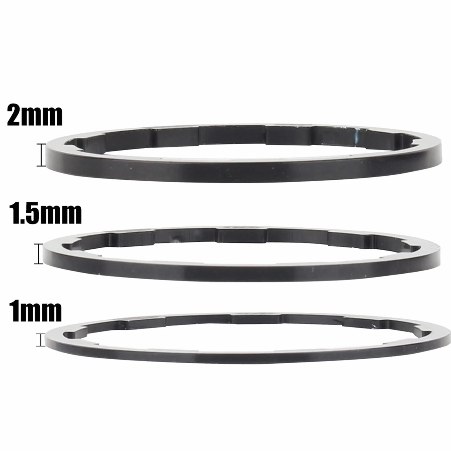 Kaseta Spacer Kaseta Spacer Stop Aluminium 3 Sztuk 1Mm 1.5Mm 2Mm Rower Piasta Koła Zamachowego Spacerycle Dolny Wspornik oś Podkładka Uszczelka