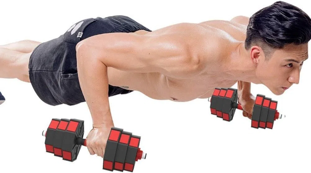 Regulowane hantle Zestaw hantli ciężarków 2 szt. Odłączane hantle Modne, trwałe akcesoria do ćwiczeń Trener mięśni ramion Hantle fitness(10kg(5kg*2))
