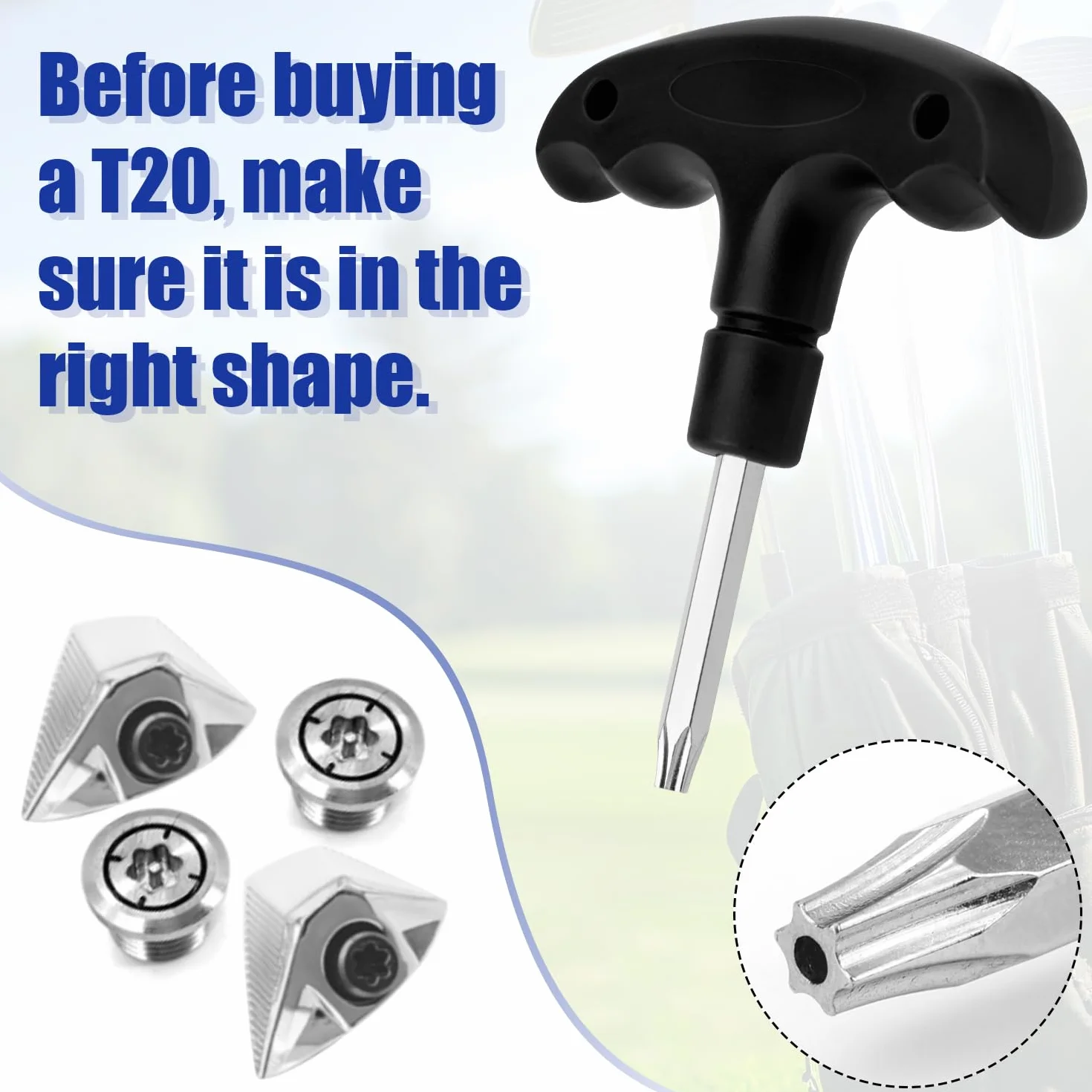 Klucz Golfowy, Regulowane Narzedzie Golfowe Narzedzie z Plastikowa Raczka do Kijów Golfowych Ze Stali Nierdzewnej Klucz Dynamometryczny do Kijów Golfowych (Czarny)