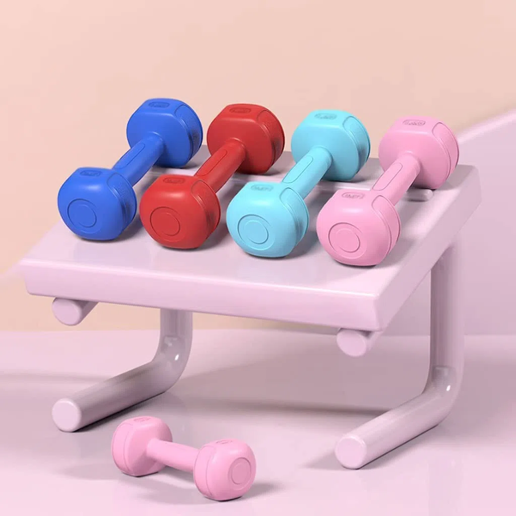 Regulowane hantle Zestaw hantli ciężarków Sześciokątny sztanga do treningu siłowego Wybierz zestaw i(Pink,3kg)