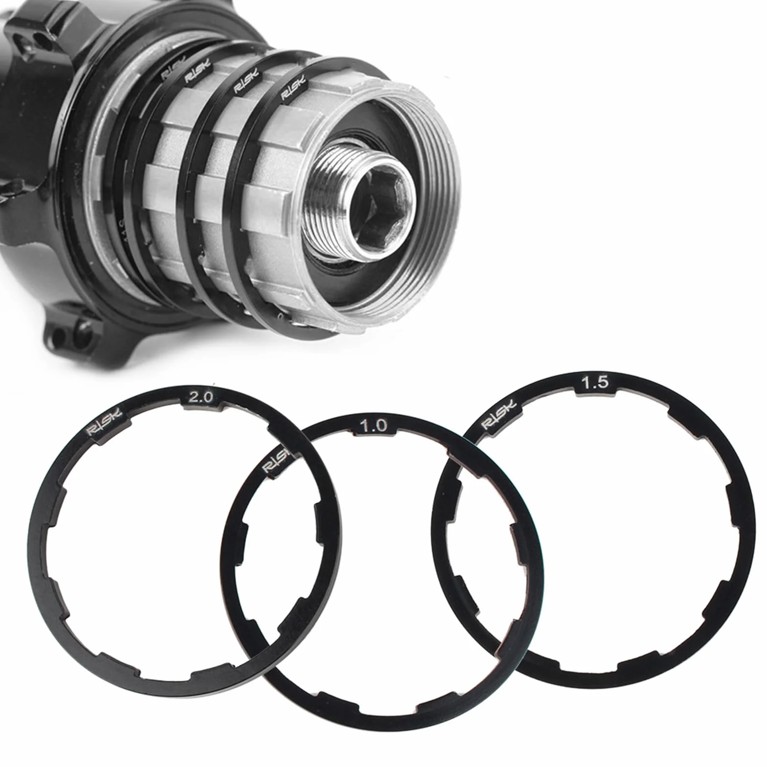 Kaseta Spacer Kaseta Spacer Stop Aluminium 3 Sztuk 1Mm 1.5Mm 2Mm Rower Piasta Koła Zamachowego Spacerycle Dolny Wspornik oś Podkładka Uszczelka