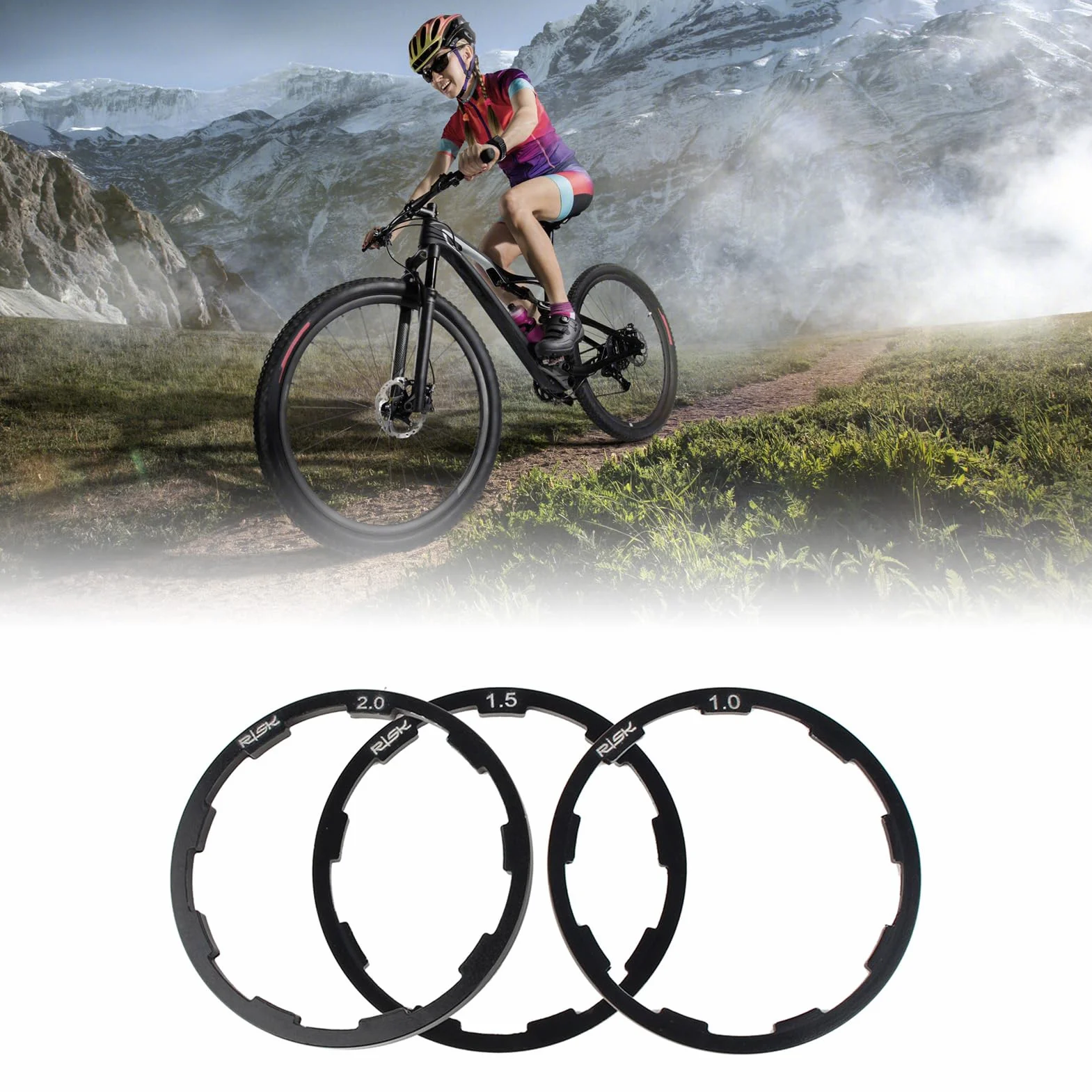 Kaseta Spacer Kaseta Spacer Stop Aluminium 3 Sztuk 1Mm 1.5Mm 2Mm Rower Piasta Koła Zamachowego Spacerycle Dolny Wspornik oś Podkładka Uszczelka
