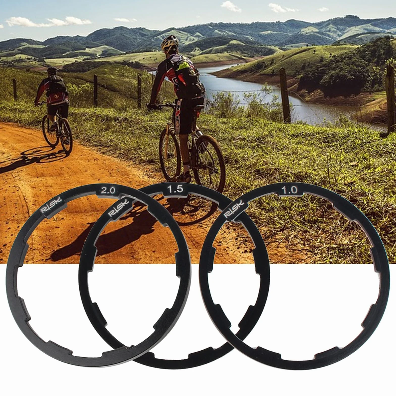 Kaseta Spacer Kaseta Spacer Stop Aluminium 3 Sztuk 1Mm 1.5Mm 2Mm Rower Piasta Koła Zamachowego Spacerycle Dolny Wspornik oś Podkładka Uszczelka