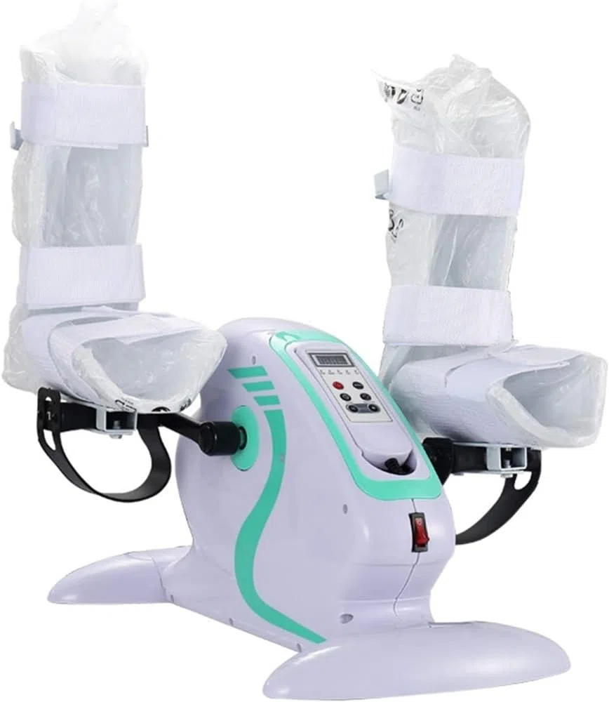 Elektryczny Rower Treningowy Z Pedałami Do Ćwiczeń Nóg I Ramion Dla Osób Starszych I Seniorów, Elektroniczny Rower Rehabilitacyjny Do Fizjoterapii Z Ochraniaczami Na Nogi