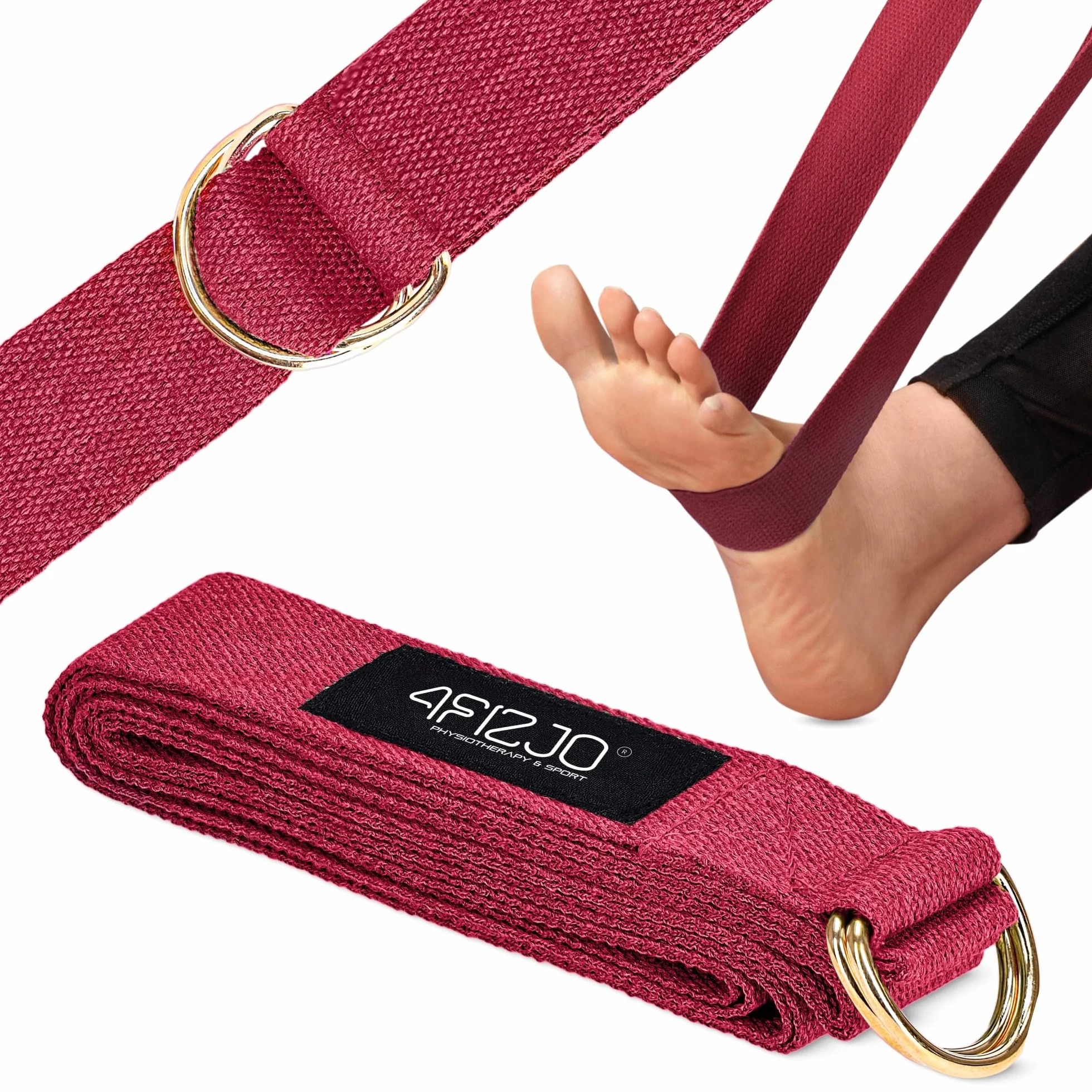 PASEK DO JOGI DŁUGA TAŚMA DO ROZCIĄGANIA ĆWICZEŃ TRENINGU YOGA BELT 3 m
