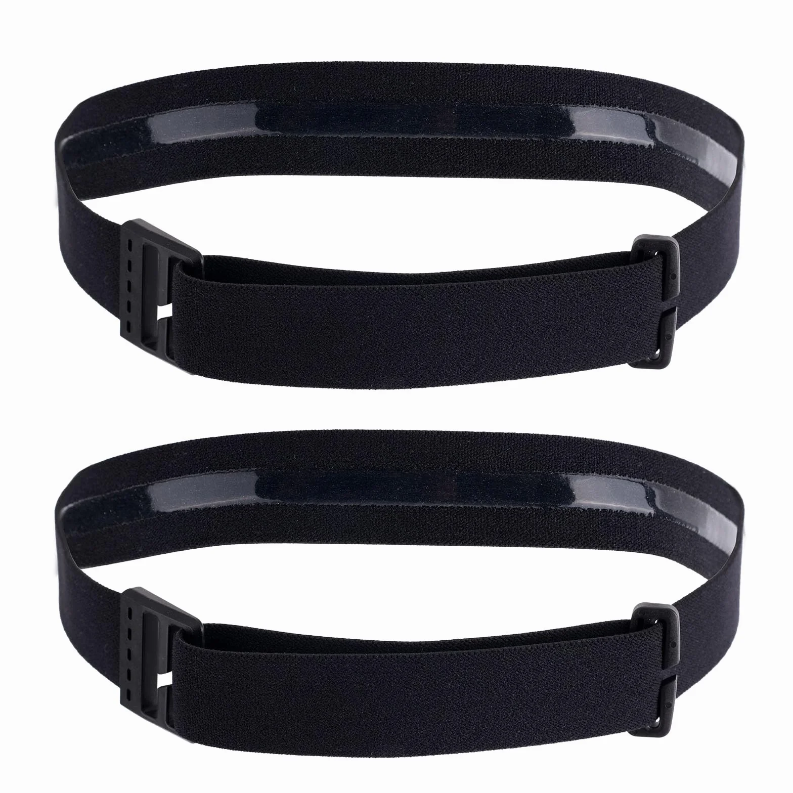 2szt Elastyczny Pasek do Latarki Czołowej, Regulowany Nylonowy o Szerokości 2,5cm Kompatybilny z Black Diamond, Petzl, Princeton Tec, Fenix (Czarny)