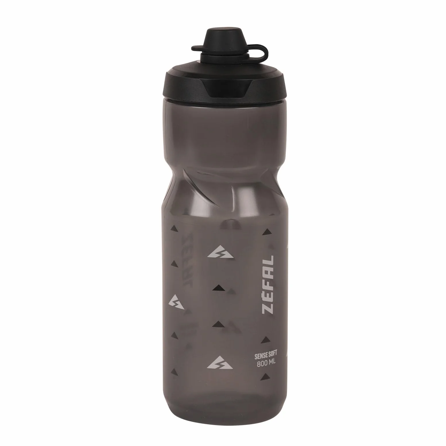 ZEFAL Sense Soft 80 butelka na wodę bez błota, wędzona czarna, 800 ml